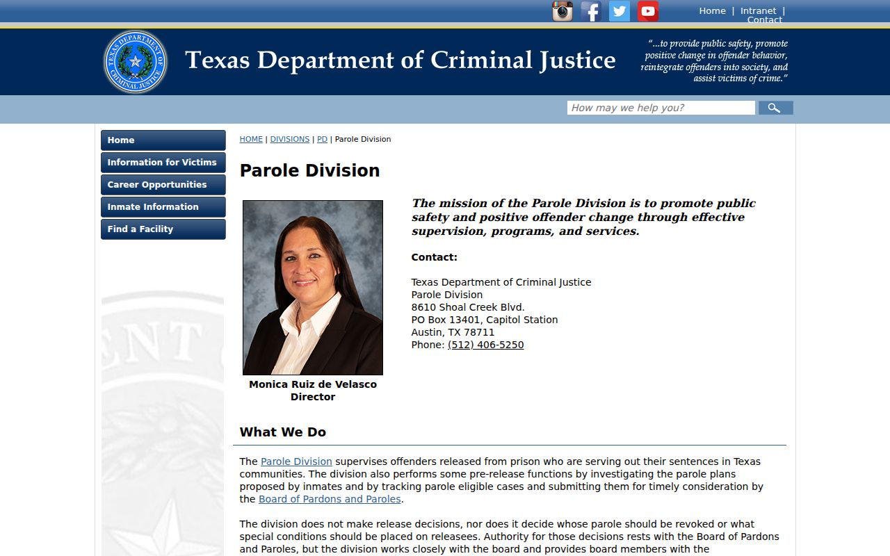 TDCJ Parole Division records linked to Tyler County cases