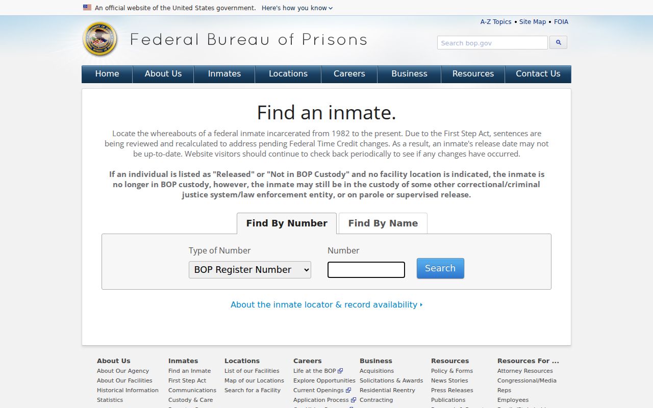Tyler County criminal records federal inmate locator