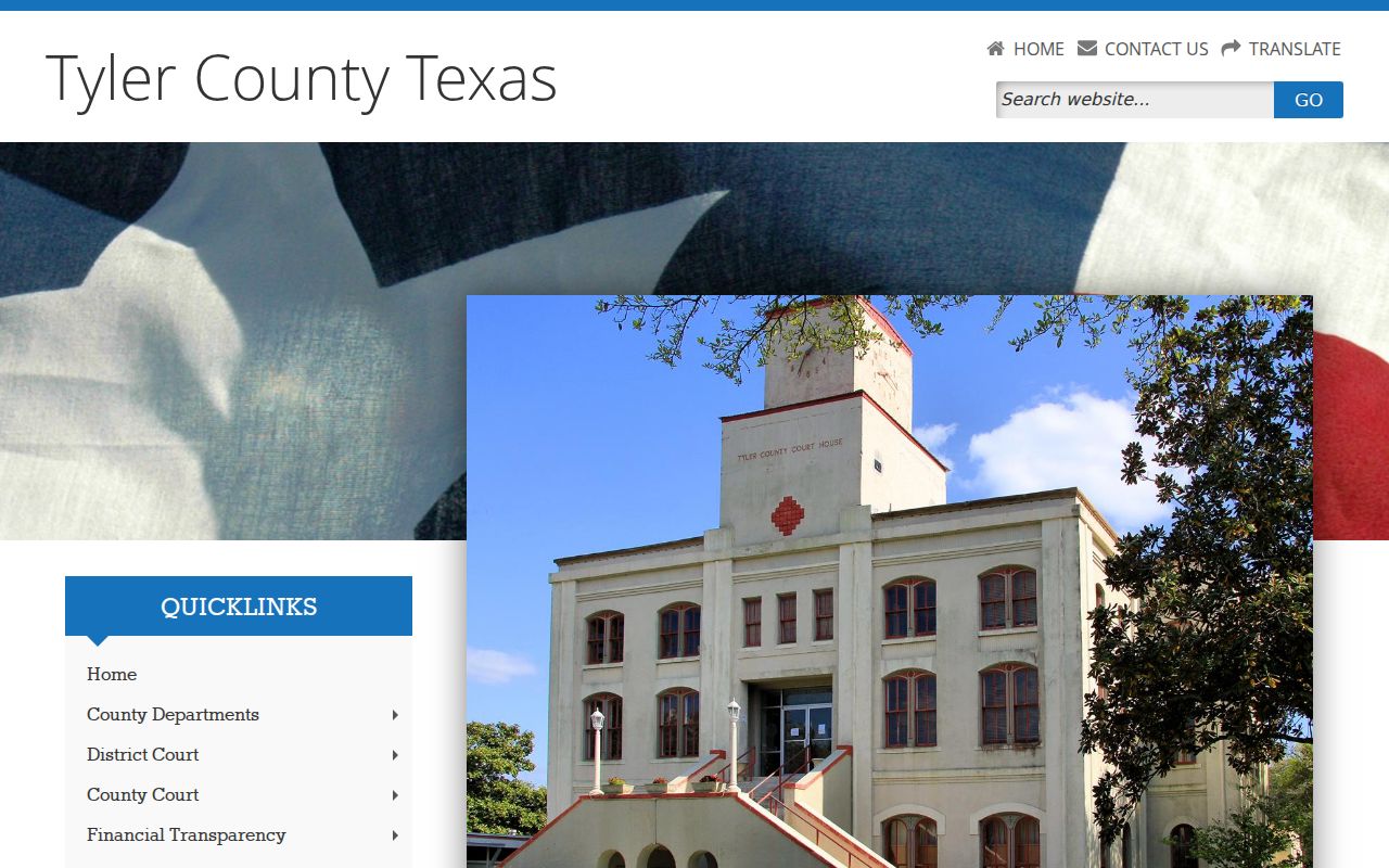 Tyler County criminal records government home page